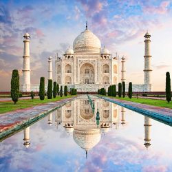 Taj Mahal in sunset light, Agra, India